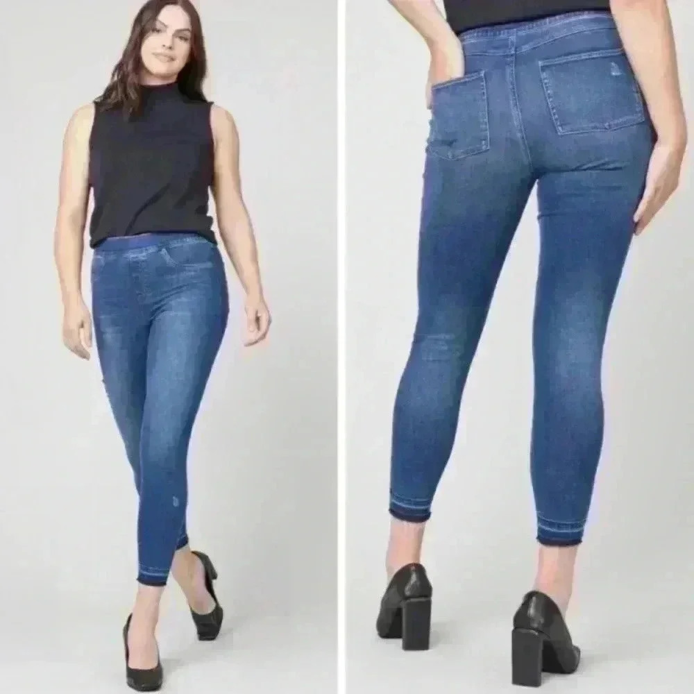 Spanx Distressed Skinny Ankle Jeans Medium